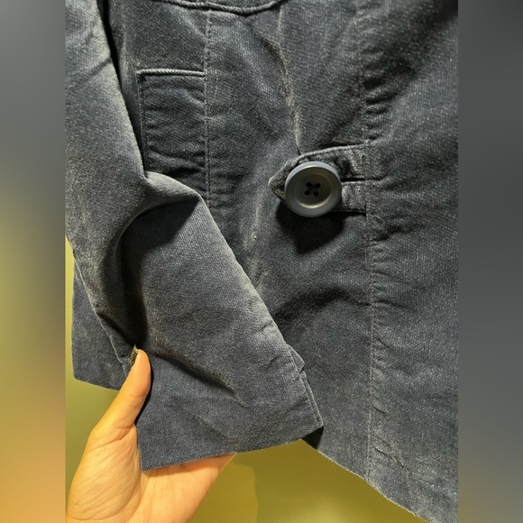 Mossimo Supply Co blue cotton velvet peacoat. Size XL. New with tags - Picture 5 of 8